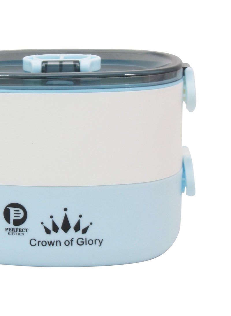 بيرفكت كيتشن علبة غداء مزدوجة الطبقات 1500 مل - أزرق - Image 4